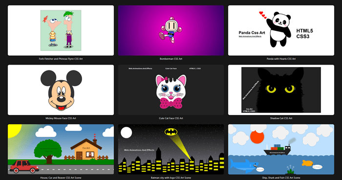 CSS Art Gallery