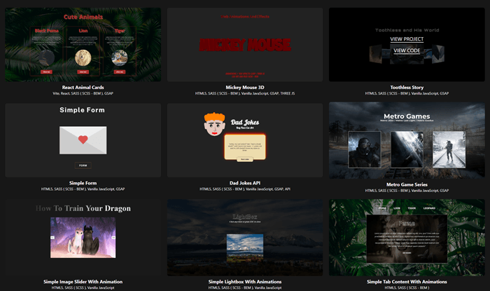 Creative Mini Projects Gallery